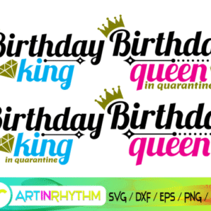 Happy Birthday SVG Queen And King – happy birthday cake topper svg